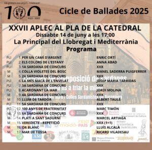 27è Aplec al Pla de la Catedral: programa