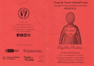 Programa de la representació de "Els sense cor"